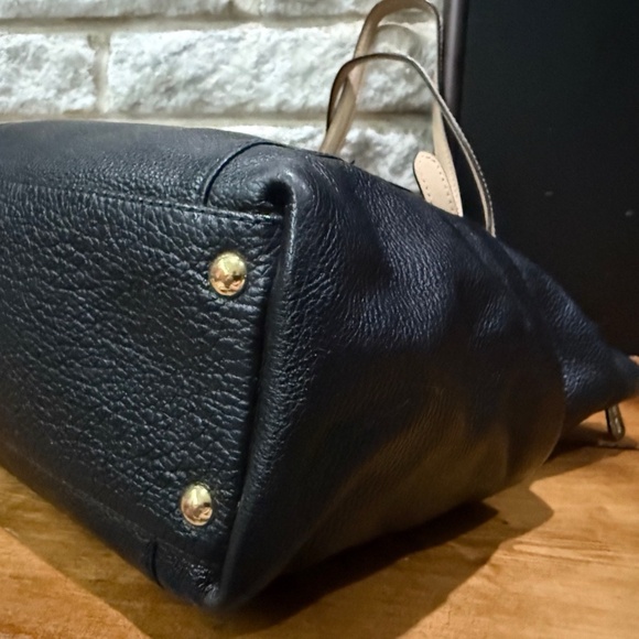 Michael Kors MK Handbag Jet Set Black Pebbled Leather Tote Bag LARGE EXCELLENT - Picture 9 of 14